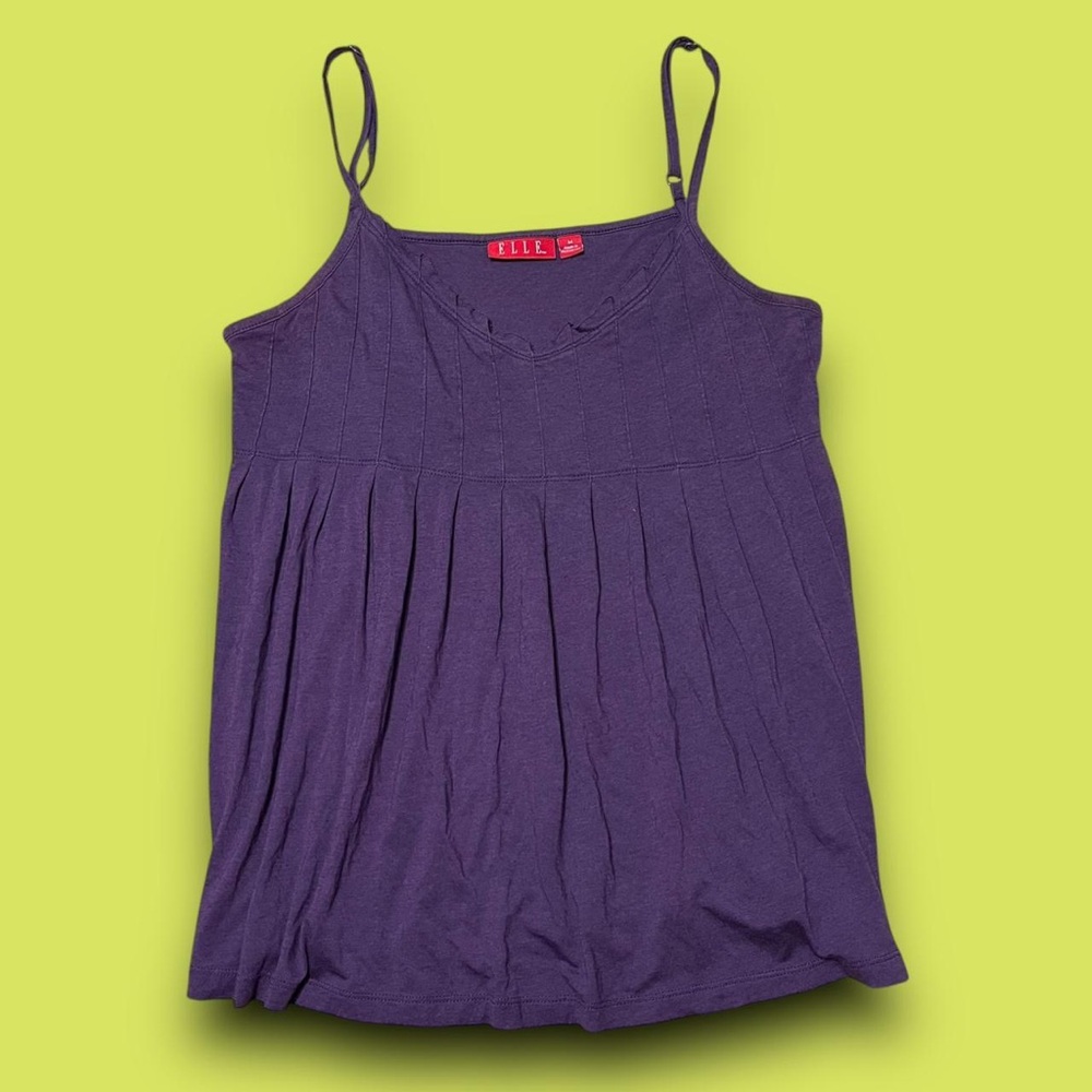Y2K Purple Babydoll Tank Top Size Medium Downtown Girl Twilight Fairycore